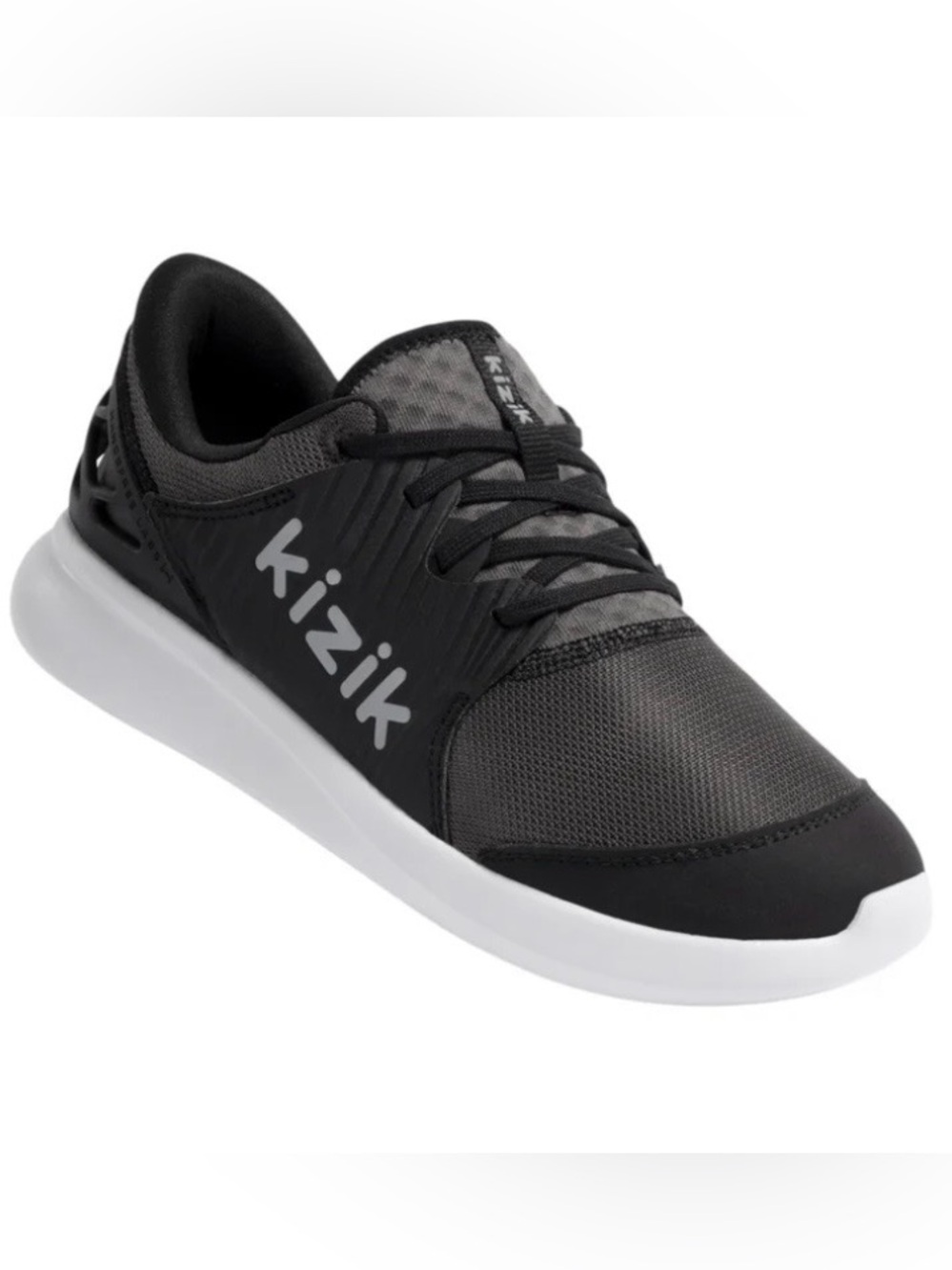 Kids Size 10 - Kizik Anaheim Charcol Sneakers - Black and Gray Slip-On Sneakers